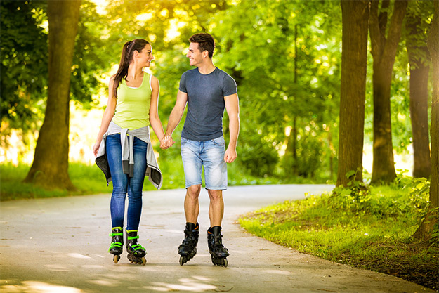 Physical benefits of rollerblading.