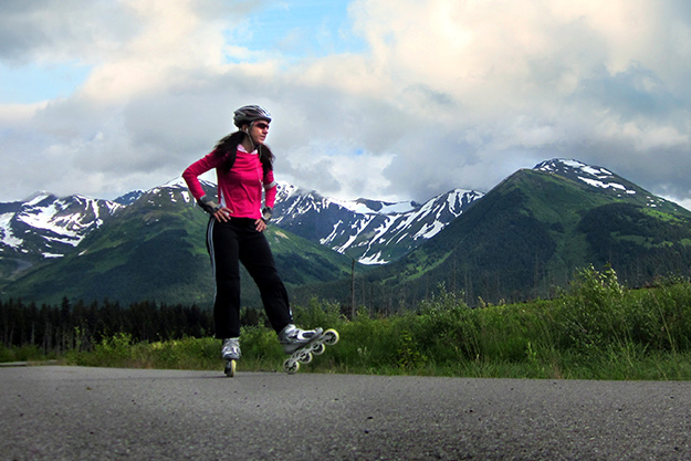 How to rollerblade downhill