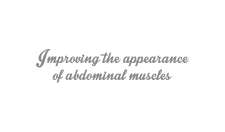 Improving the apperance of abdominal muscles