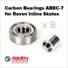 Spare Inline Skates ABEC7 Carbon Bearings for Raven Roller Blades