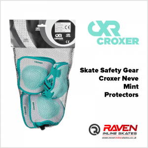 Croxer Neve Mint M - Safety Protective Gear for Inline Skating - Girls, Women Roller Blades Ankle Pads UK
