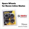 Spare Wheels for Raven Inline Skates 70mm PU82A Silicone Rubber Wheel - 4 wheels UK